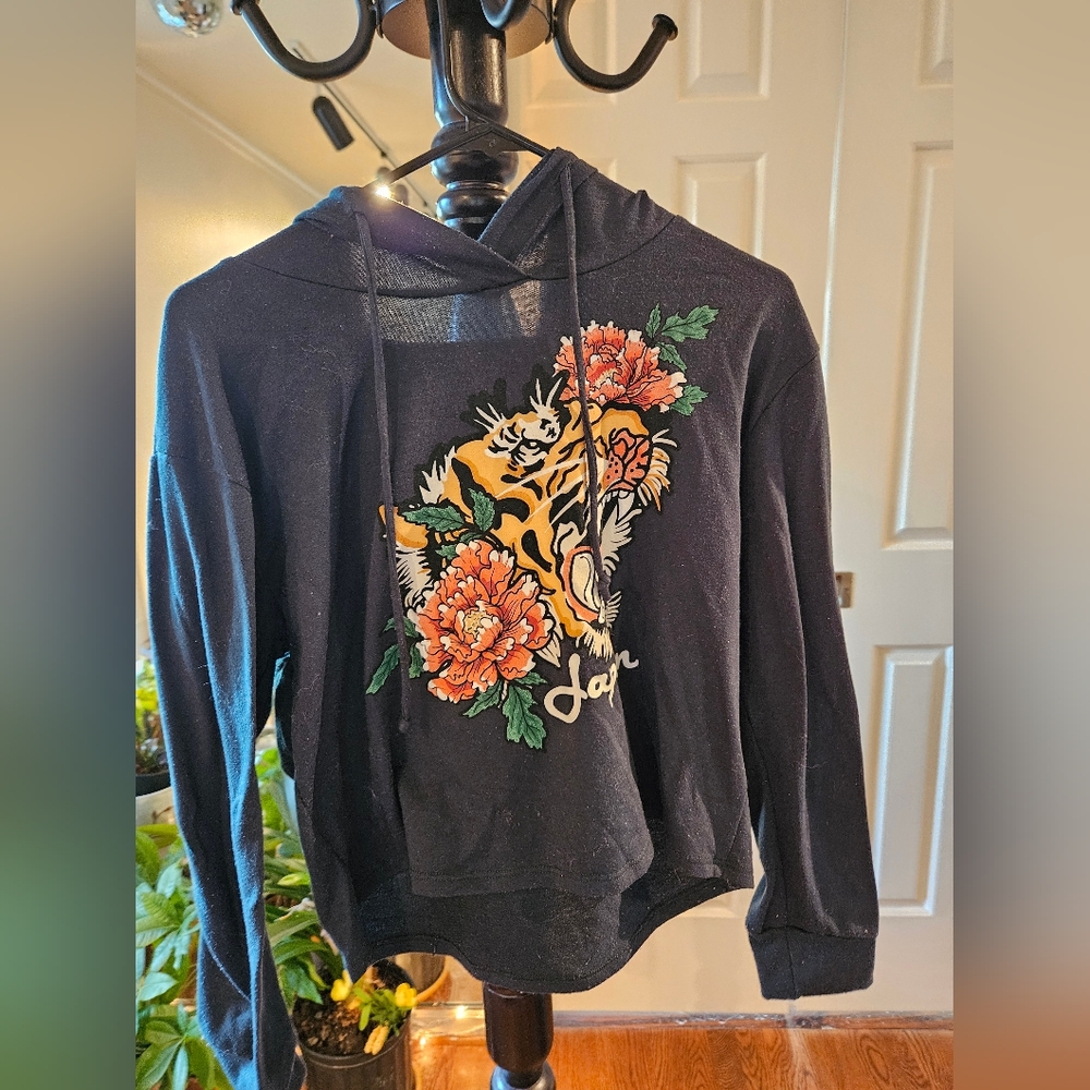 Ed Hardy Inspired Dark Green Tiger Hoodie